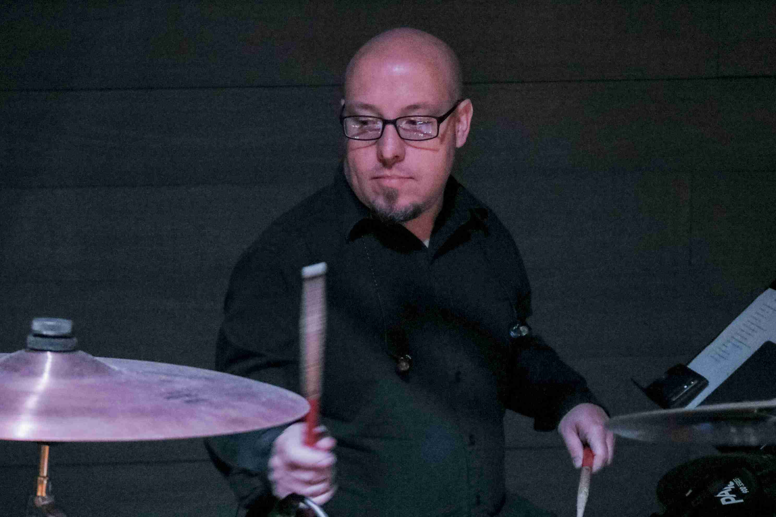 Kyle Herman playing drums